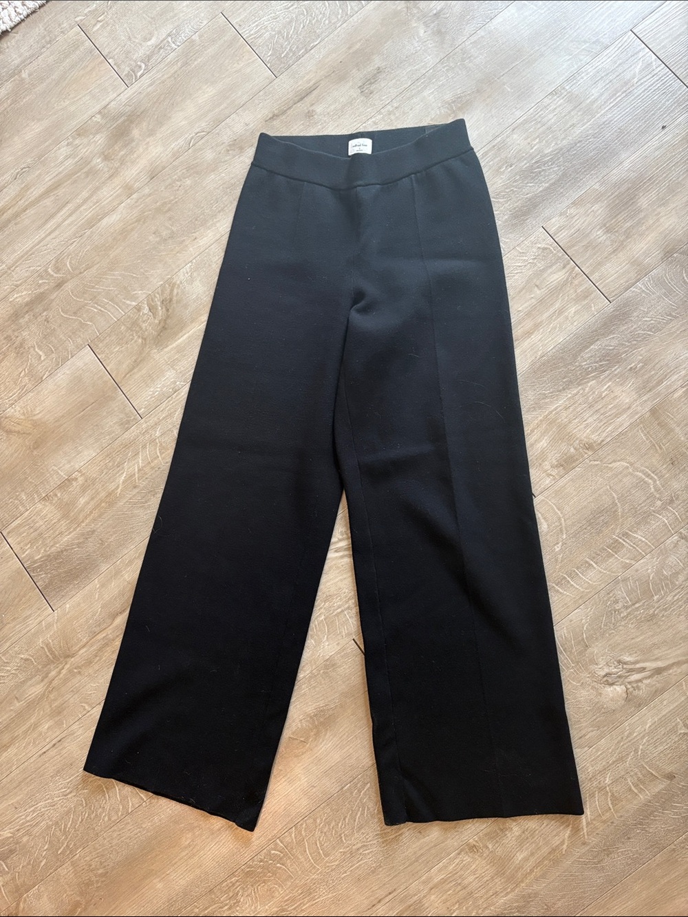 Wilfred Black Wide-Leg Knit Pants Size Small
